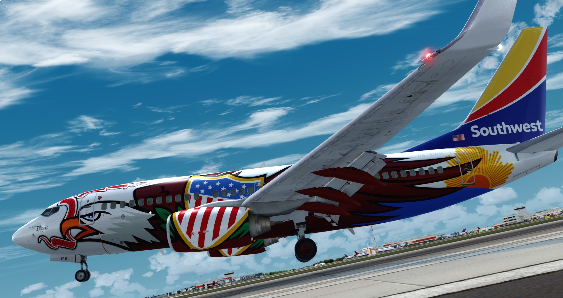 P3D V4 737 Southwest Airlines KSAN-KATL-7320 