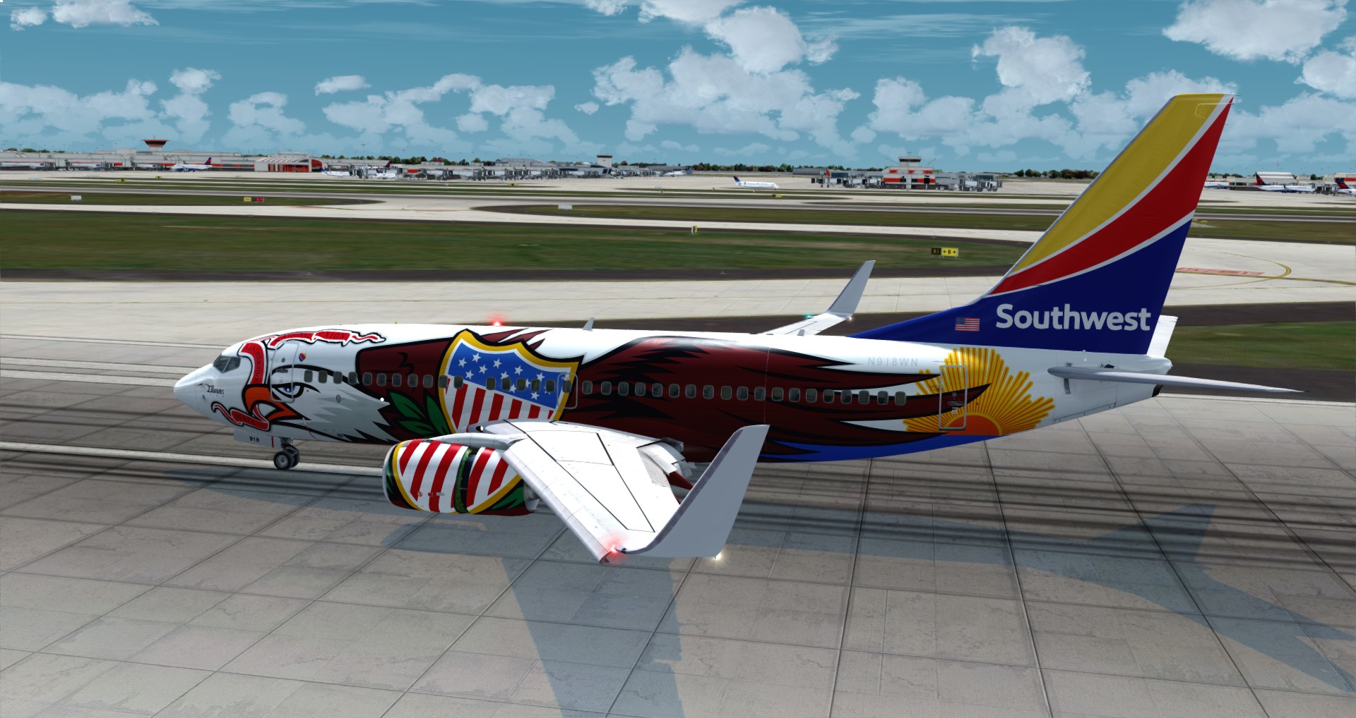 P3D V4 737 Southwest Airlines KSAN-KATL-4142 