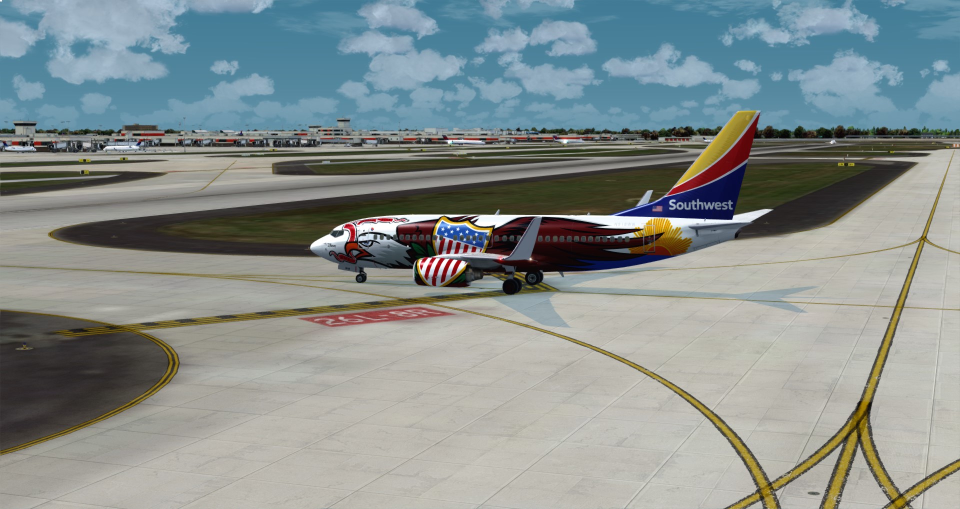 P3D V4 737 Southwest Airlines KSAN-KATL-8282 