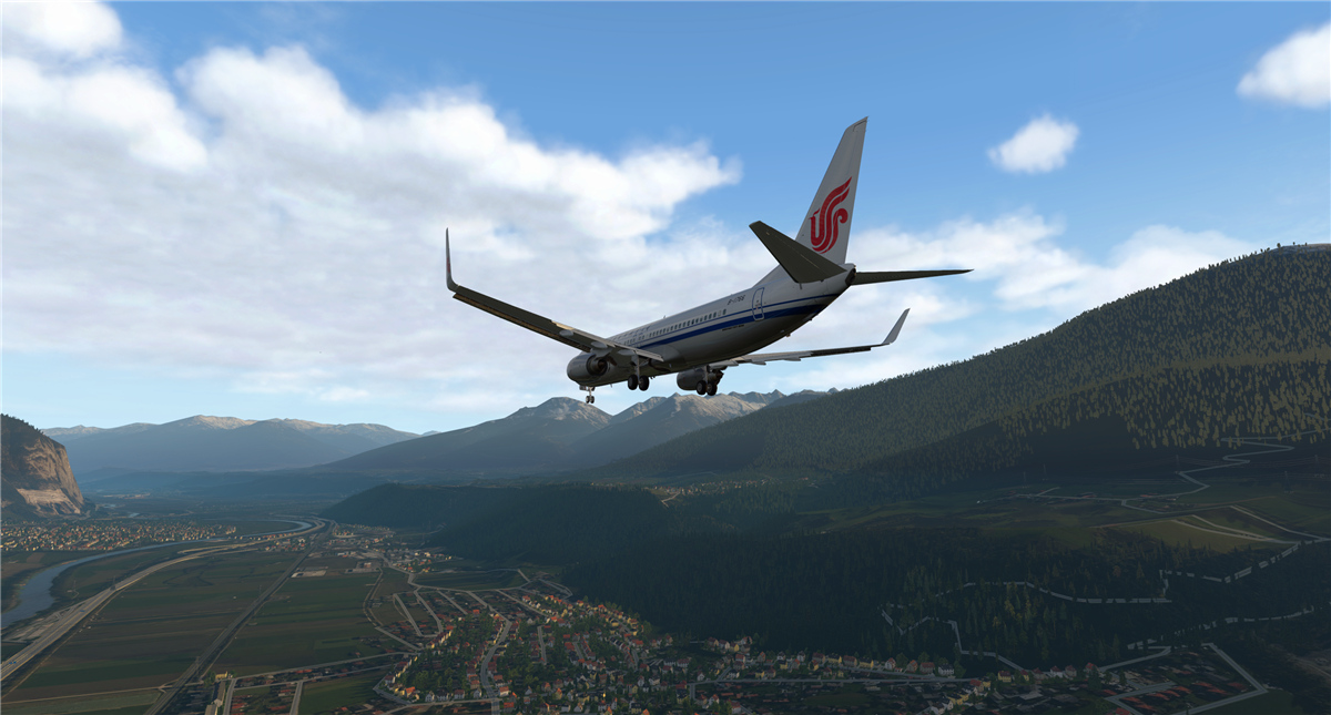国航B737降落因斯布鲁克机场（XP11）-6771 