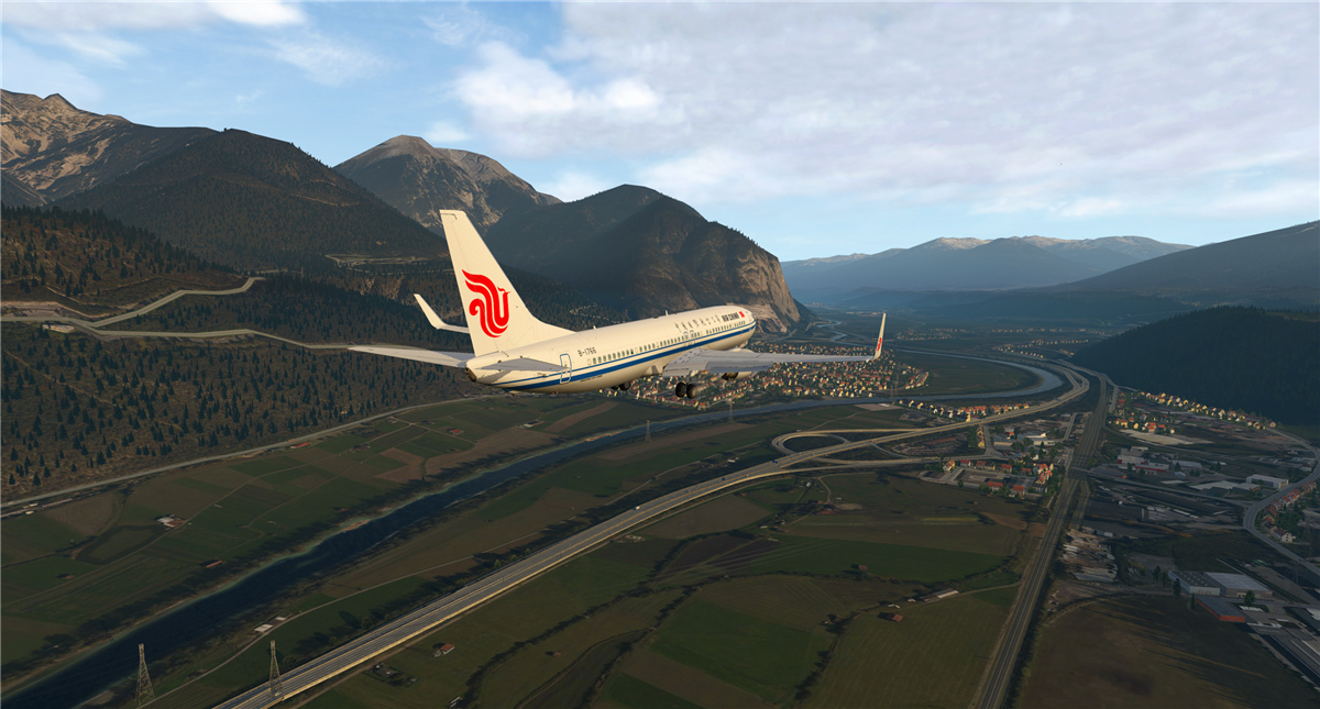 国航B737降落因斯布鲁克机场（XP11）-1842 