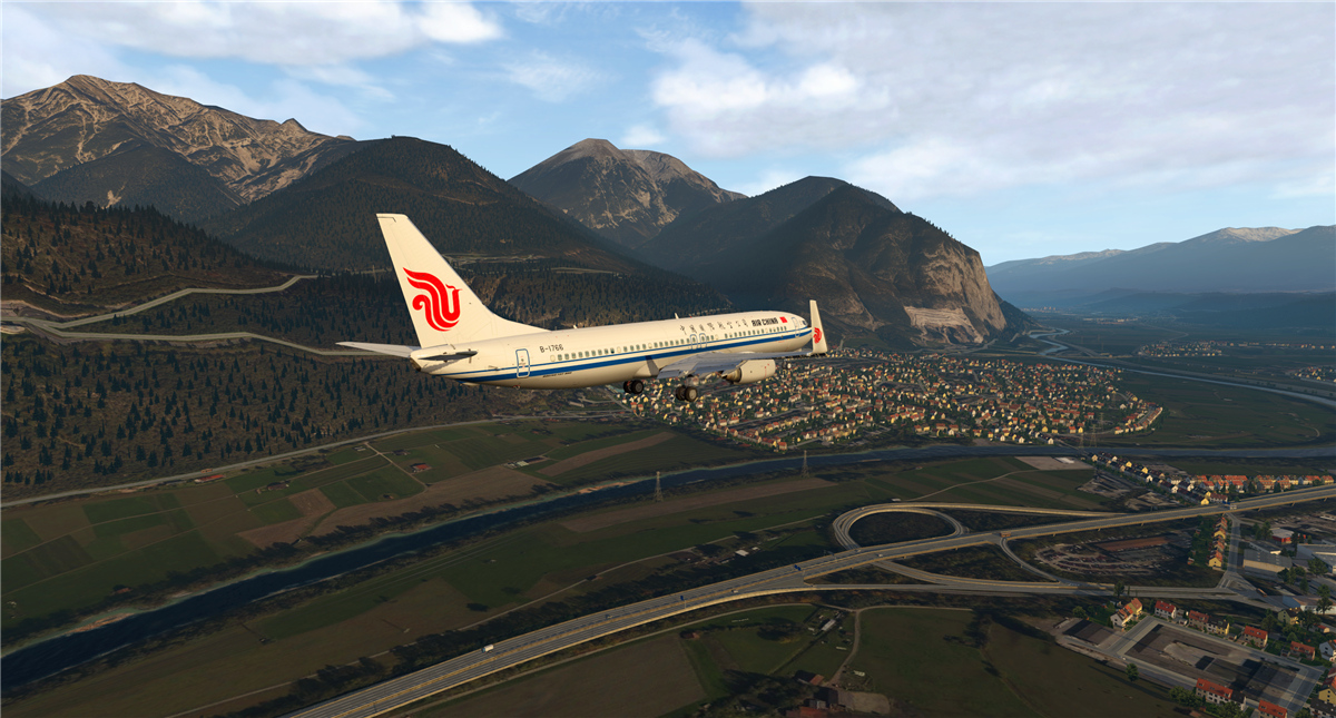 国航B737降落因斯布鲁克机场（XP11）-3011 