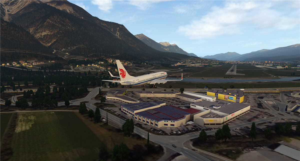 国航B737降落因斯布鲁克机场（XP11）-3356 