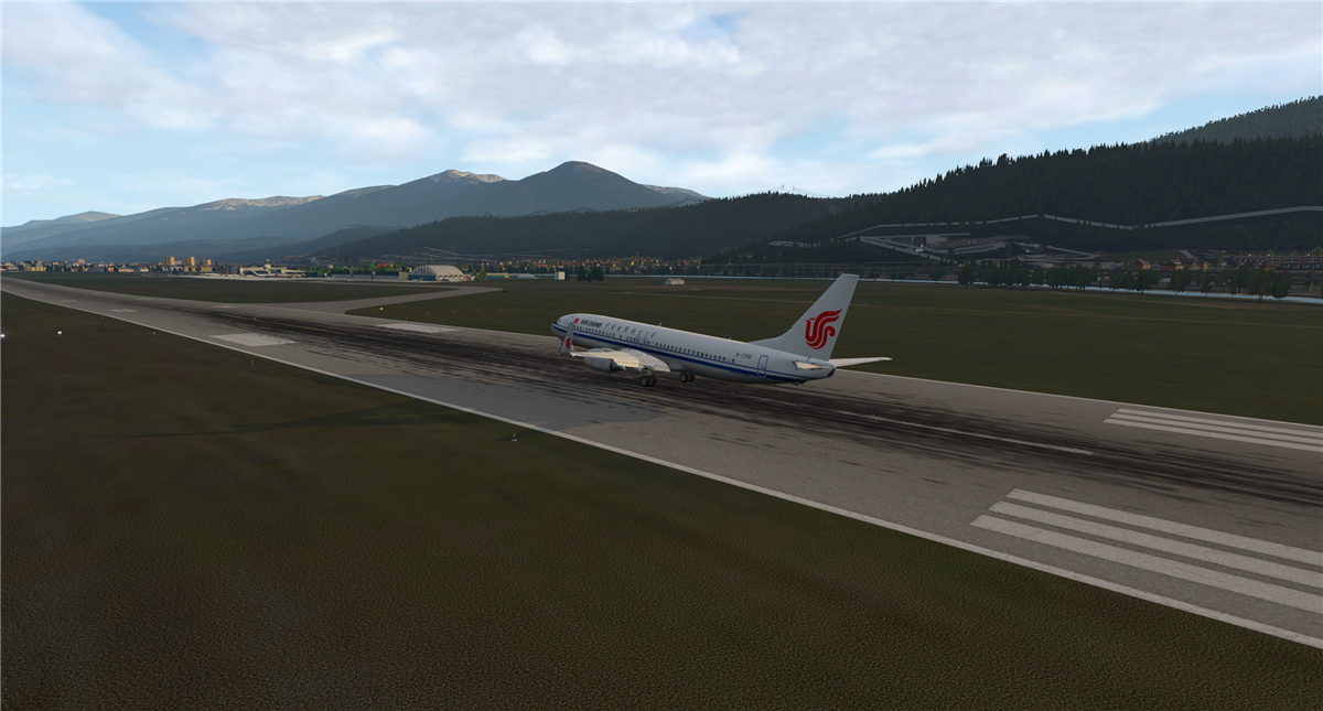国航B737降落因斯布鲁克机场（XP11）-6609 