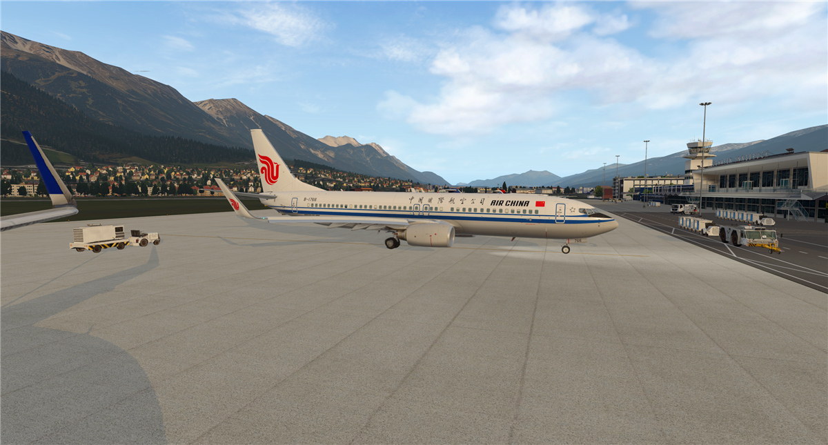 国航B737降落因斯布鲁克机场（XP11）-2983 