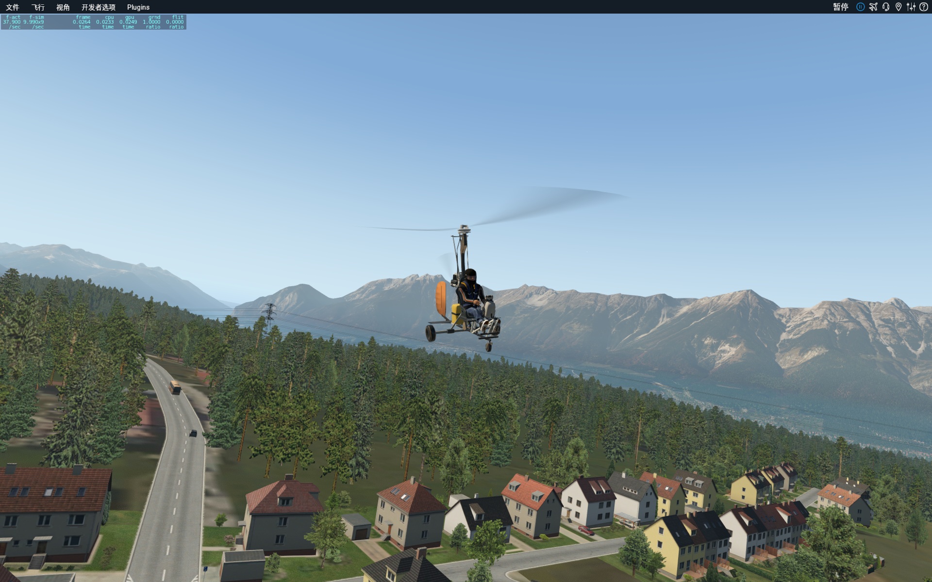 xplane-11旋翼机环城游-因斯布鲁克-5654 