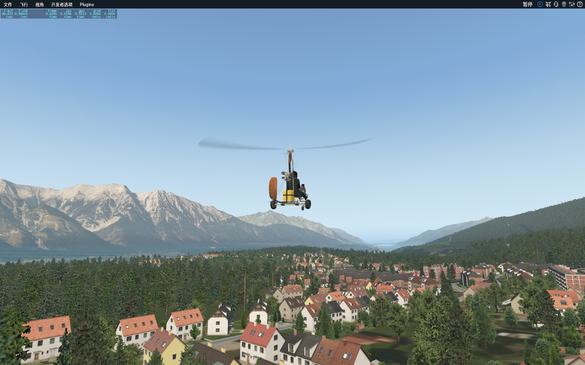 xplane-11旋翼机环城游-因斯布鲁克-8914 