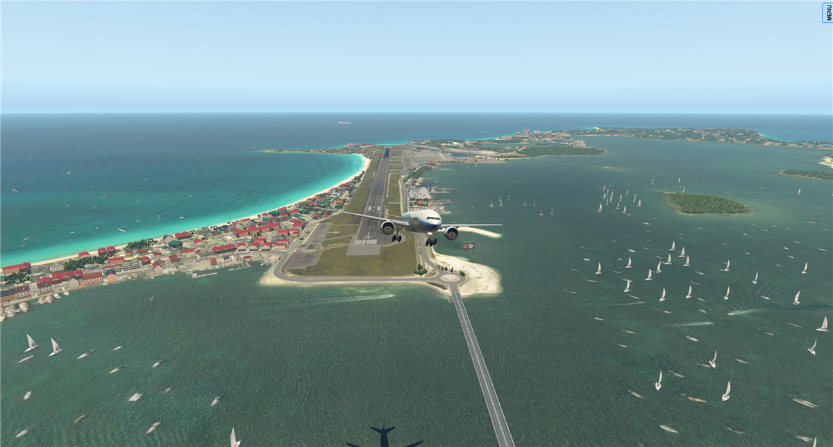 波音777圣马丁岛机场起飞与惊心动魄的降落（XP11）-1082 