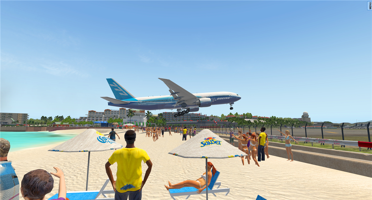 波音777圣马丁岛机场起飞与惊心动魄的降落（XP11）-2774 