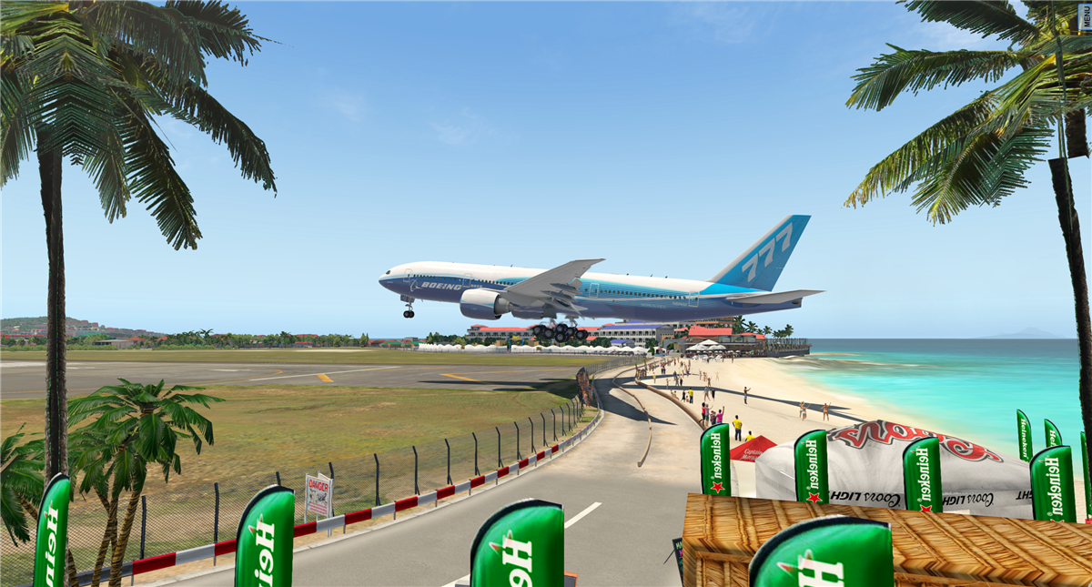 波音777圣马丁岛机场起飞与惊心动魄的降落（XP11）-1991 