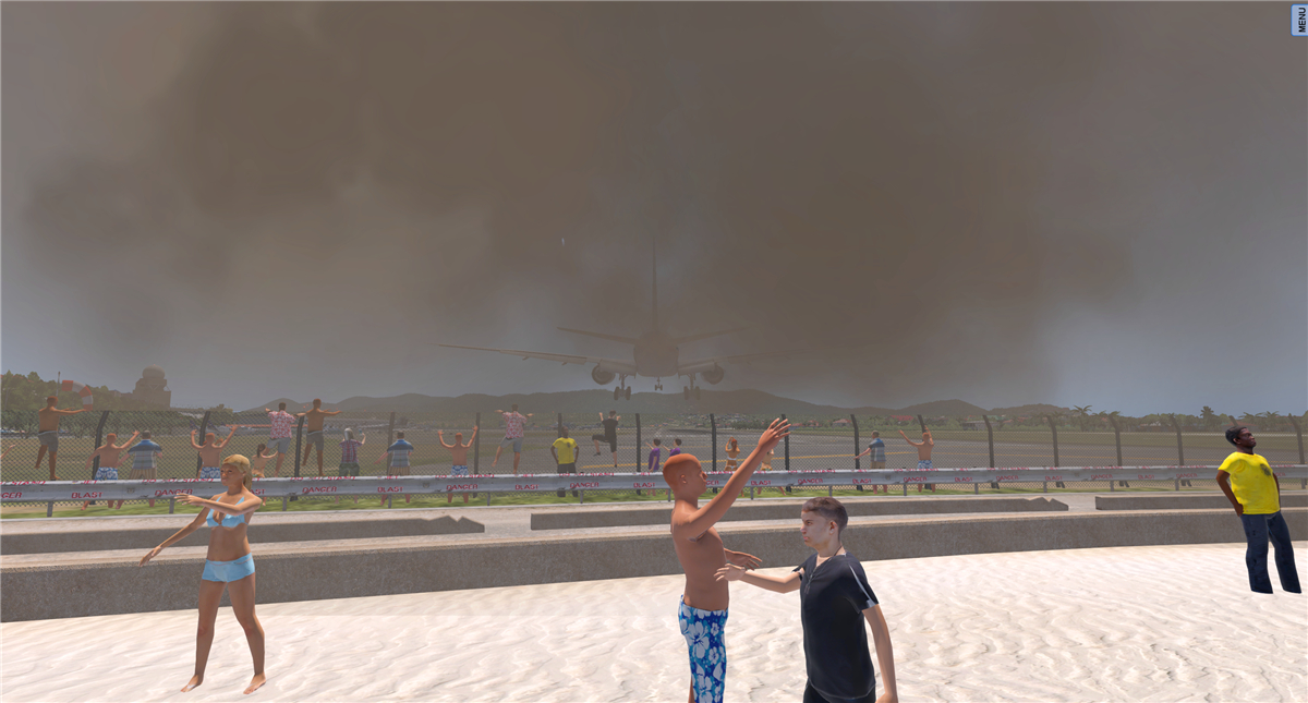 波音777圣马丁岛机场起飞与惊心动魄的降落（XP11）-2112 