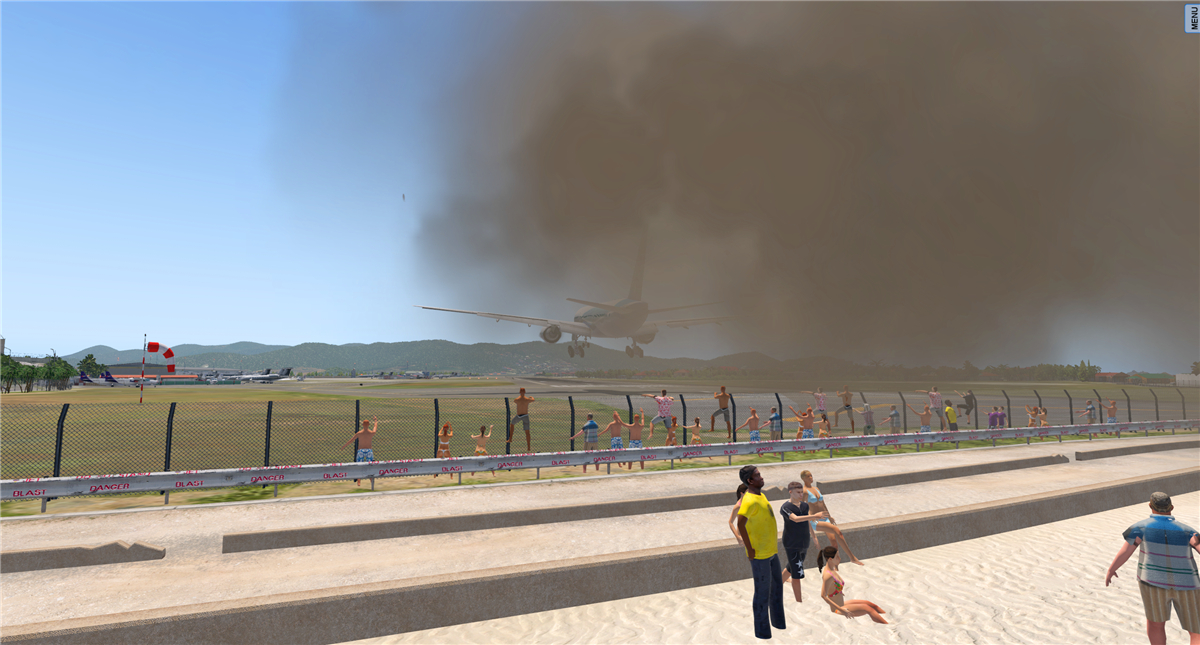 波音777圣马丁岛机场起飞与惊心动魄的降落（XP11）-7070 