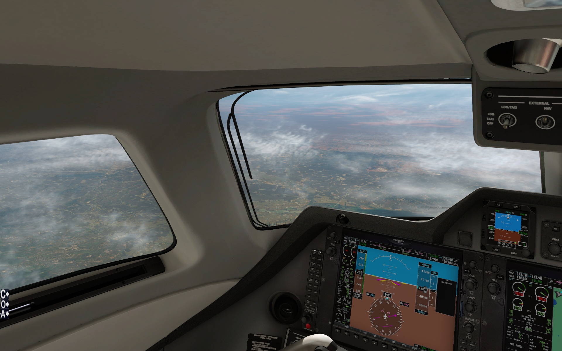 XPLANE-11 41000英尺下的长春上空-1628 