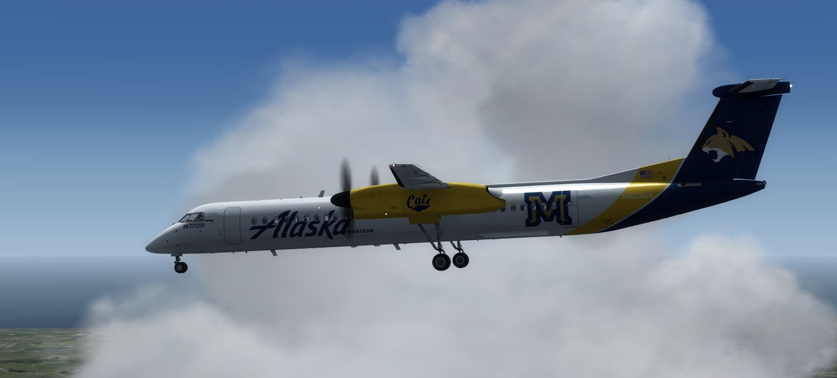 Q400 Alaska Horizon N403QX @ RJAA-3143 