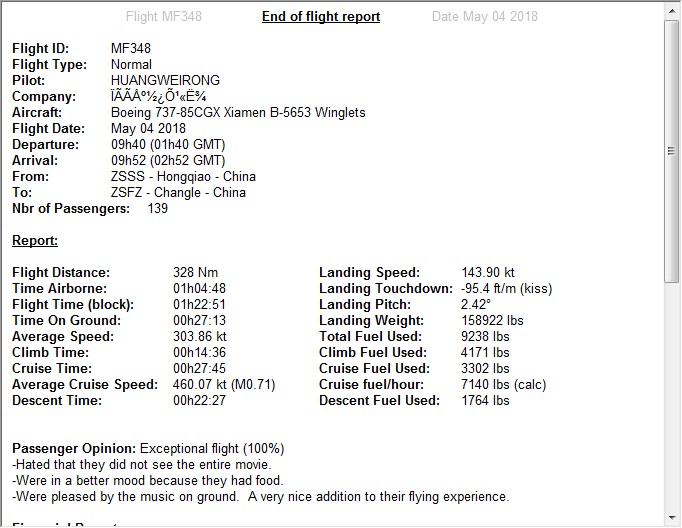 上海虹桥T2、10；00起11；40降落福州长乐MF8501-1083 