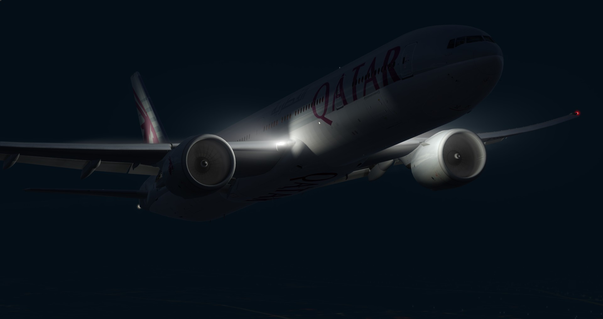 P3D V4 77W Qatar Airways ZGGG-OTHH-7256 