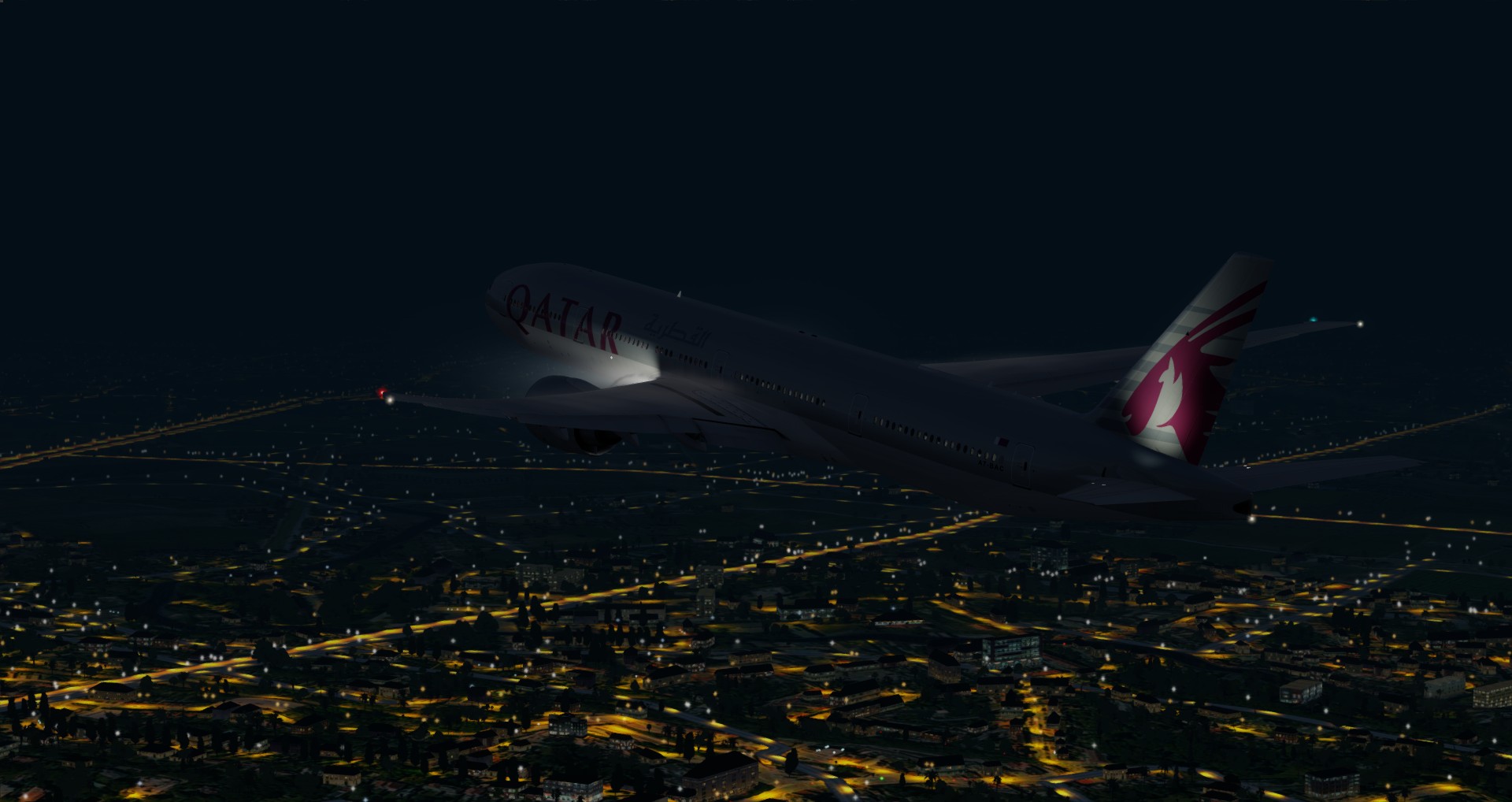 P3D V4 77W Qatar Airways ZGGG-OTHH-1103 