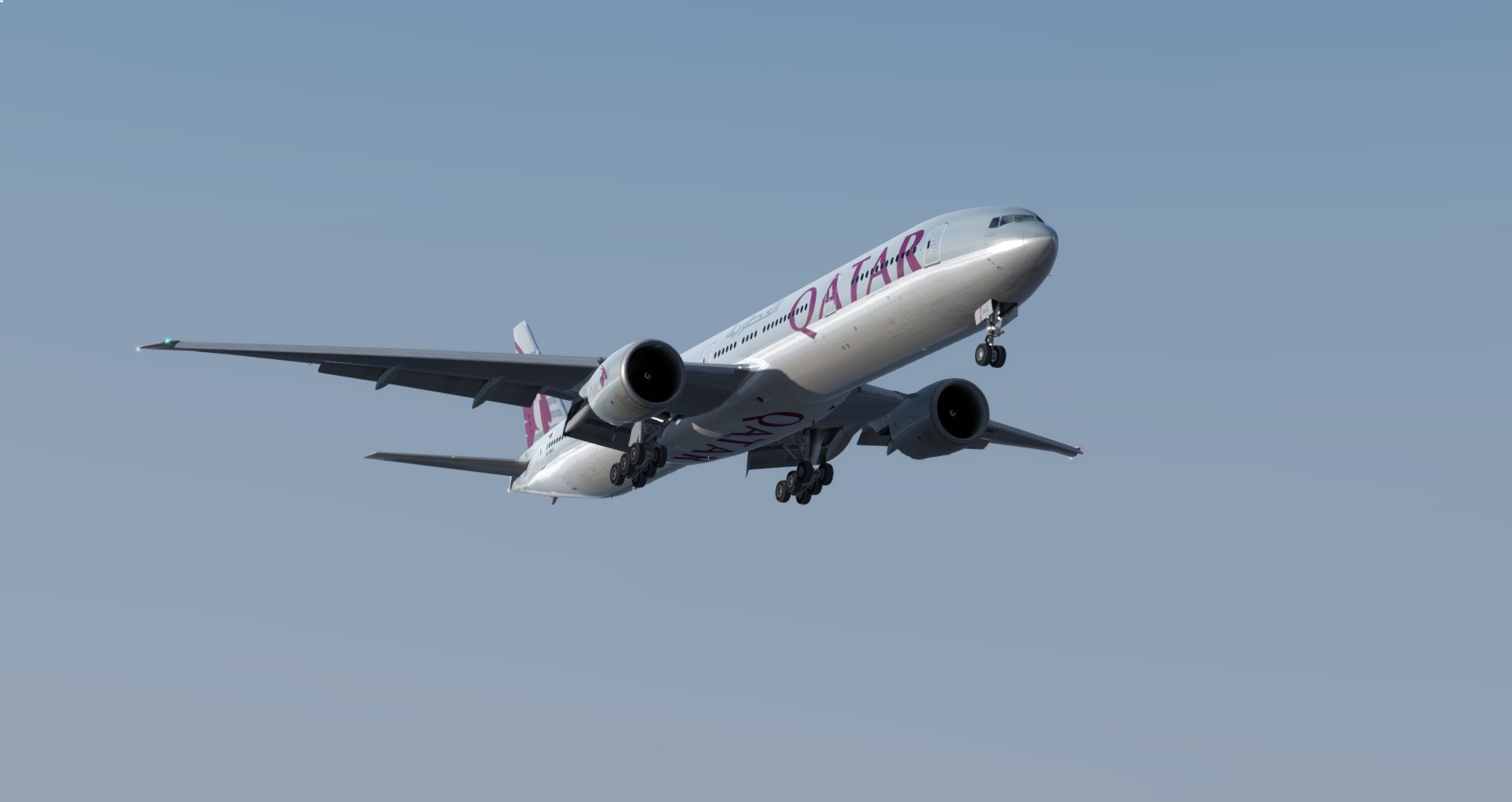 P3D V4 77W Qatar Airways ZGGG-OTHH-230 