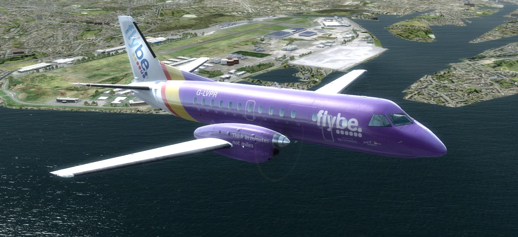 SAAB S340 Flybe @ EGAC-1073 