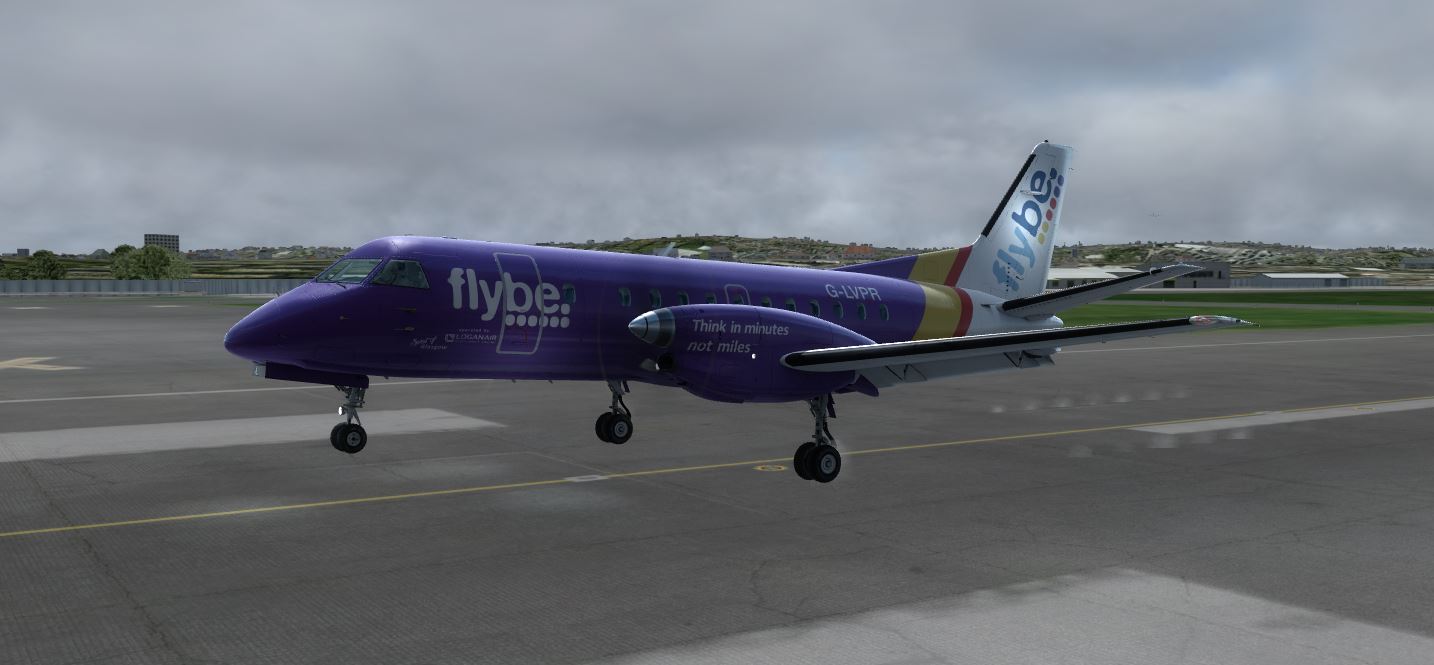 SAAB S340 Flybe @ EGAC-4180 