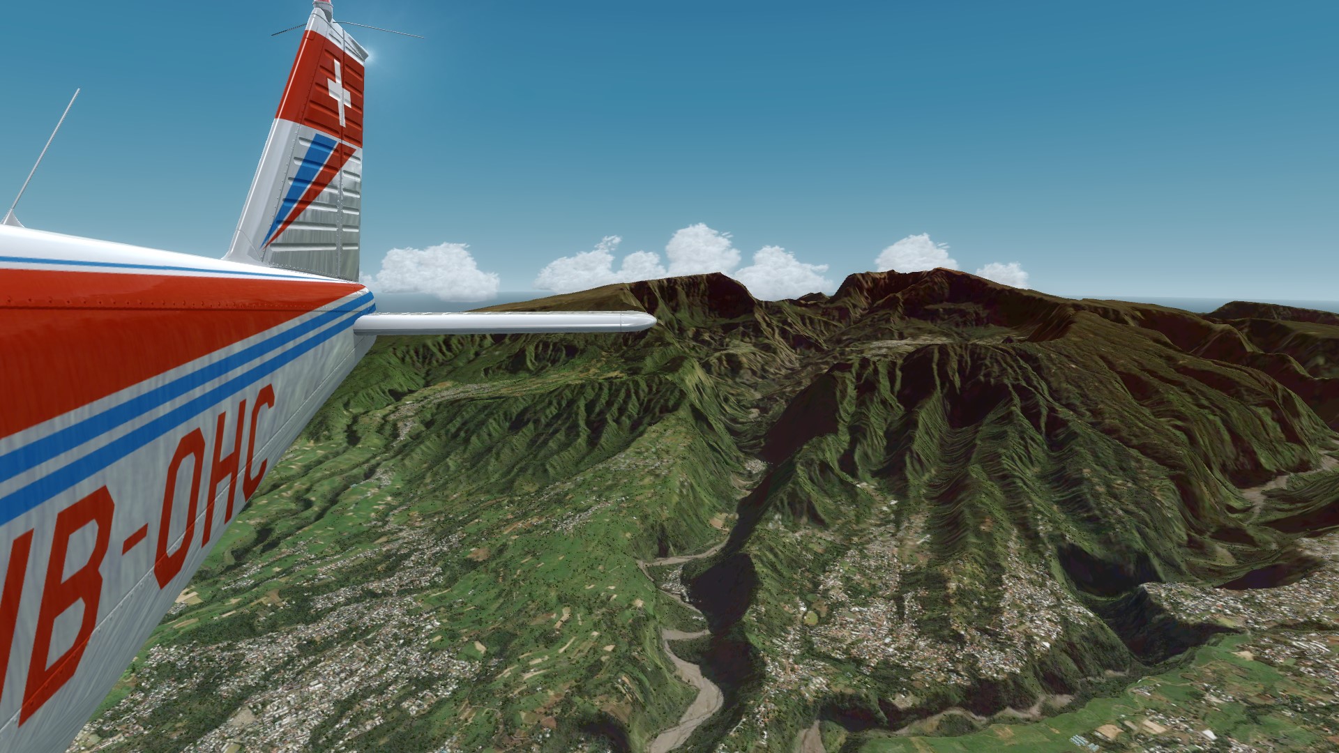 A2A cherokee 180 VFR法属留尼汪岛，巨大火山口-4399 