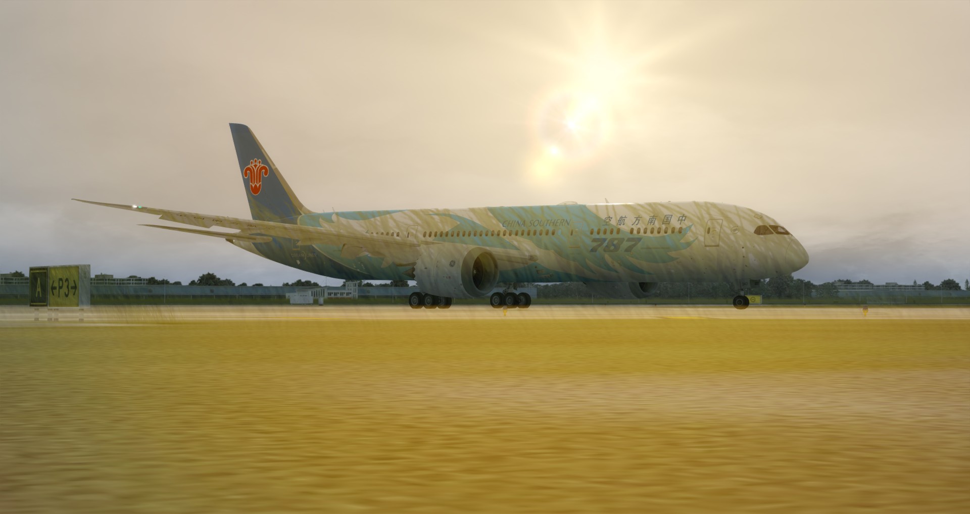 P3D V4 789 China Southern Airlines ZGGG-ZSPD-2540 