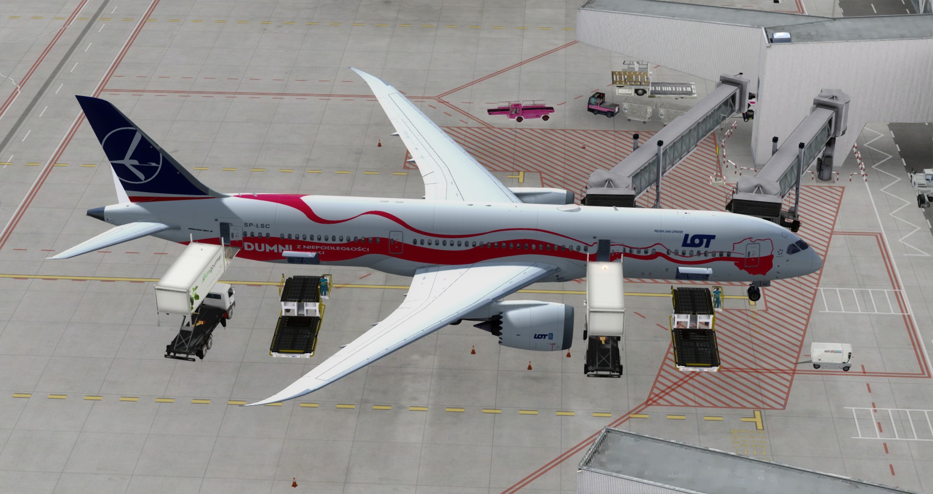 P3D V4 789 LOT EPWA-ZBAA 庆祝波兰独立100周年的纪念涂装-5482 