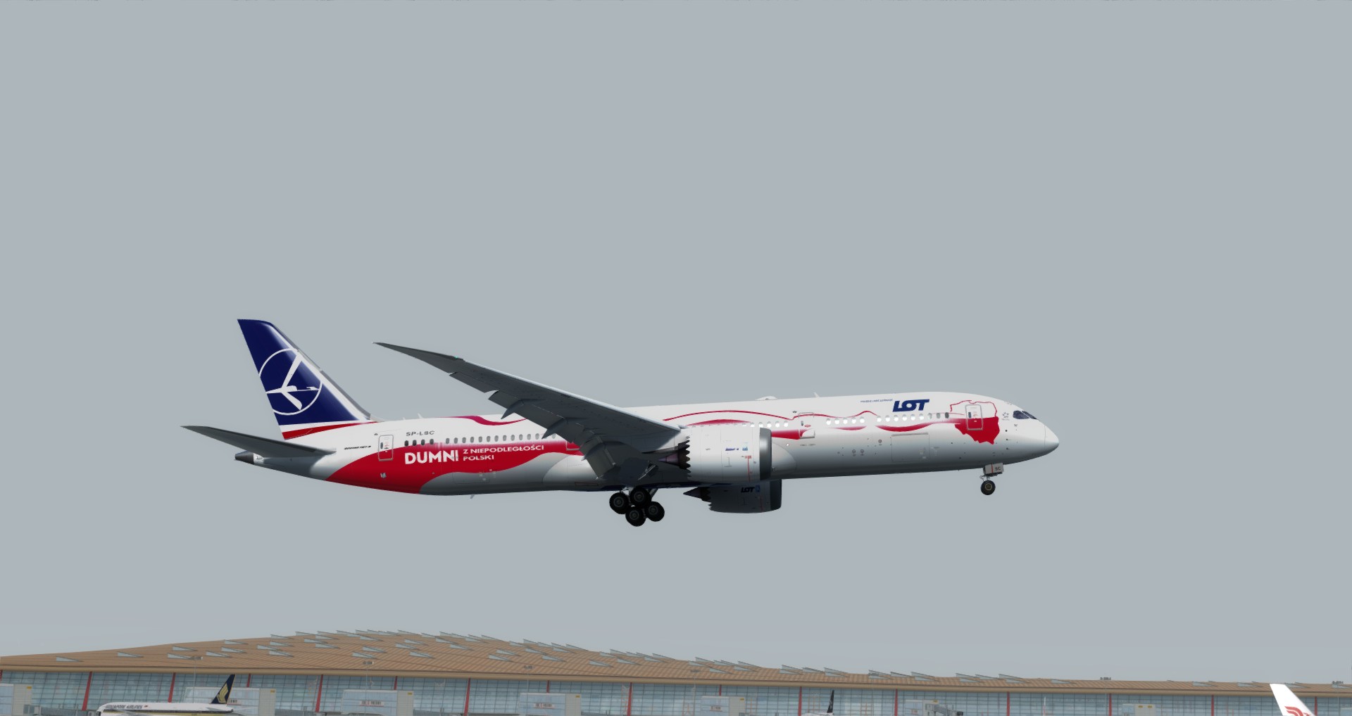 P3D V4 789 LOT EPWA-ZBAA 庆祝波兰独立100周年的纪念涂装-9252 