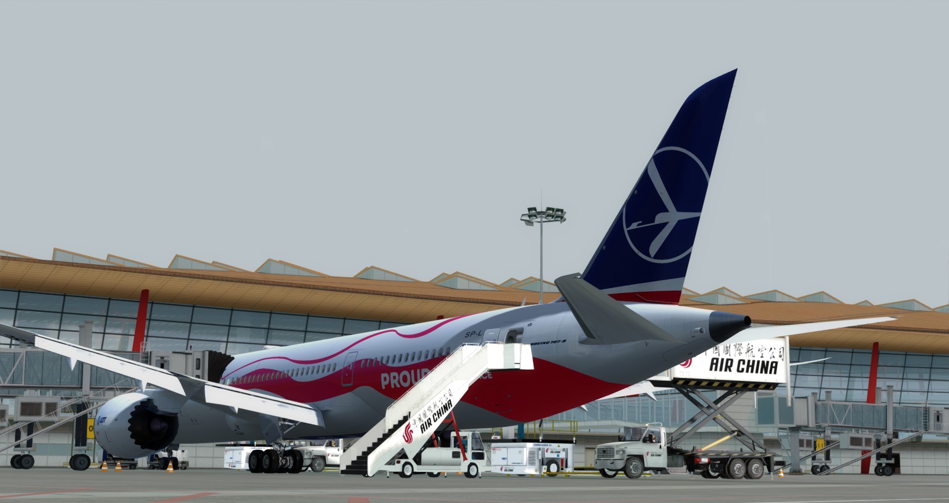 P3D V4 789 LOT EPWA-ZBAA 庆祝波兰独立100周年的纪念涂装-1593 