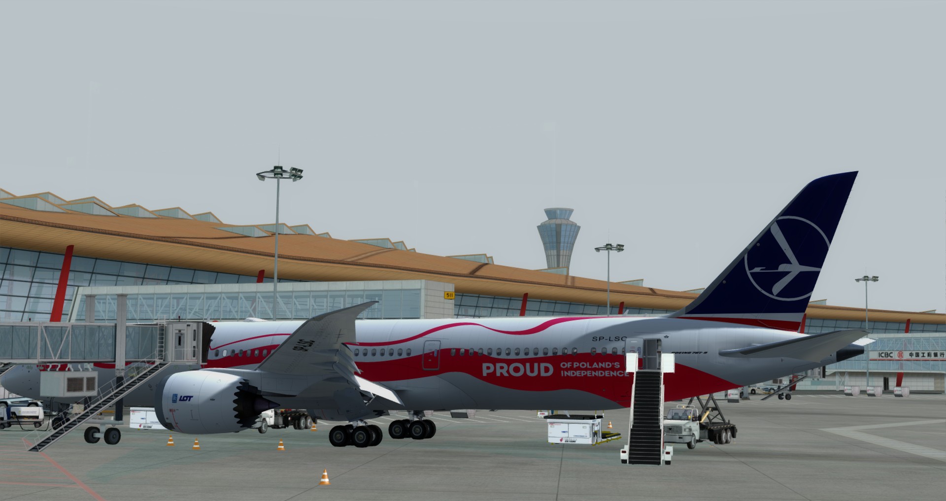 P3D V4 789 LOT EPWA-ZBAA 庆祝波兰独立100周年的纪念涂装-1646 