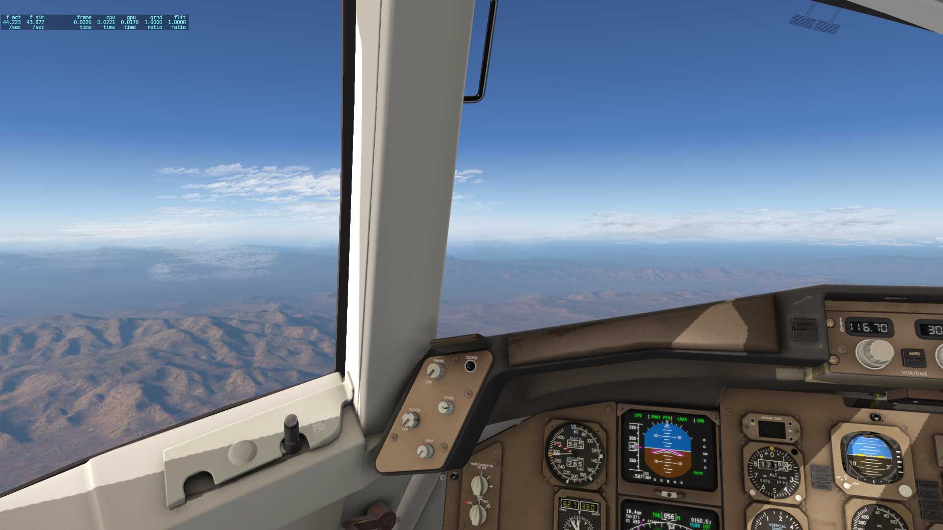 FF757-300测试FSenhancer v0.5 和Xplane自带风景KLAS-9897 