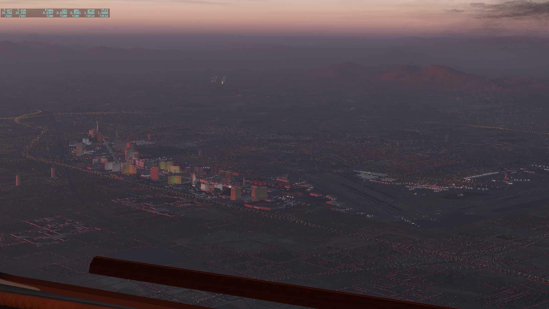 FF757-300测试FSenhancer v0.5 和Xplane自带风景KLAS-6841 