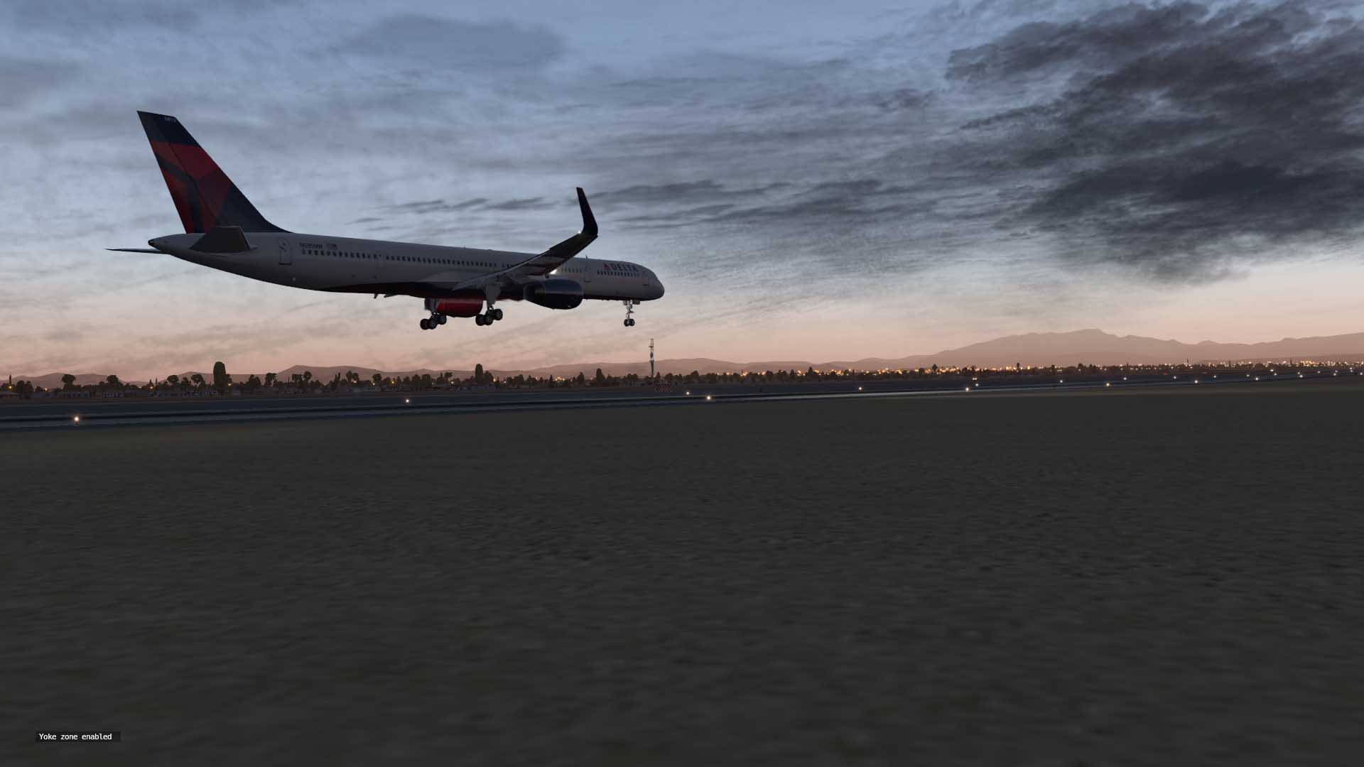FF757-300测试FSenhancer v0.5 和Xplane自带风景KLAS-9482 