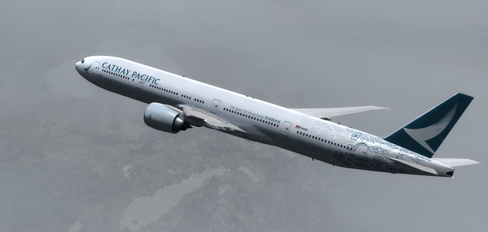 Boeing 777-300 Cathay - The Spirit of Hong Kong Livery  B-HNK-5143 