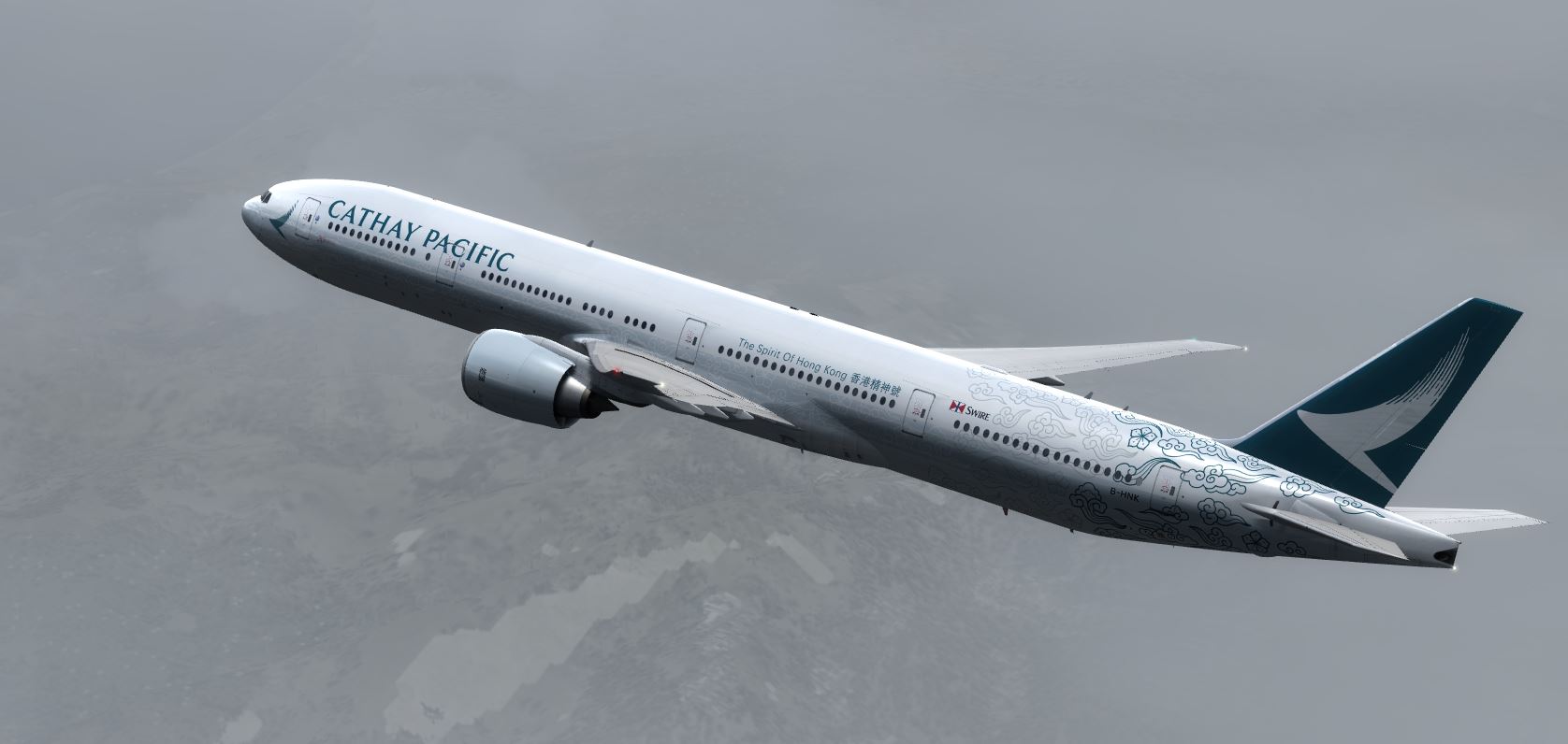 Boeing 777-300 Cathay - The Spirit of Hong Kong Livery  B-HNK