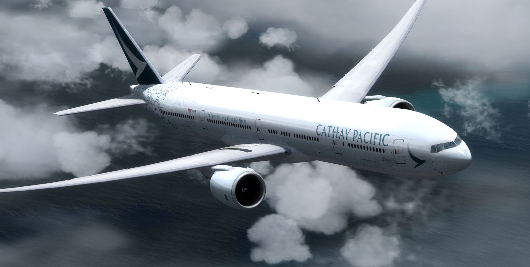 Boeing 777-300 Cathay - The Spirit of Hong Kong Livery  B-HNK