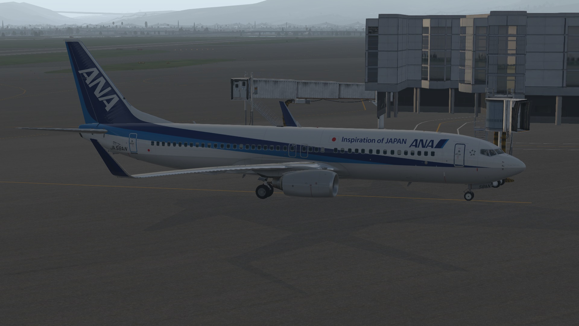 【XP11】第一次航线飞行 全日空NH737 大阪伊丹-仙台-4496 