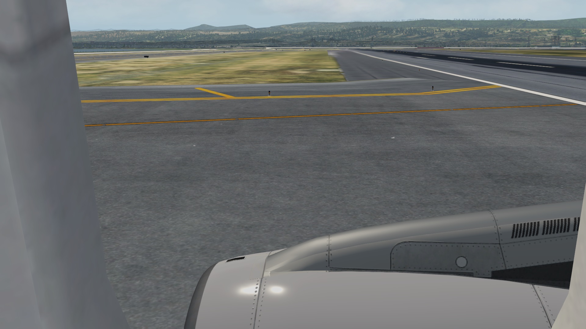 在XP里面飞空客 TOLISS A319 旧金山-棕榈泉-4262 