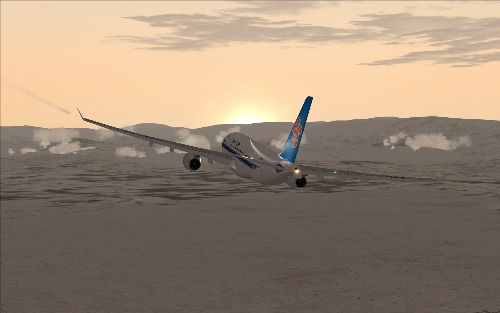 飞机上的日出日落-375 