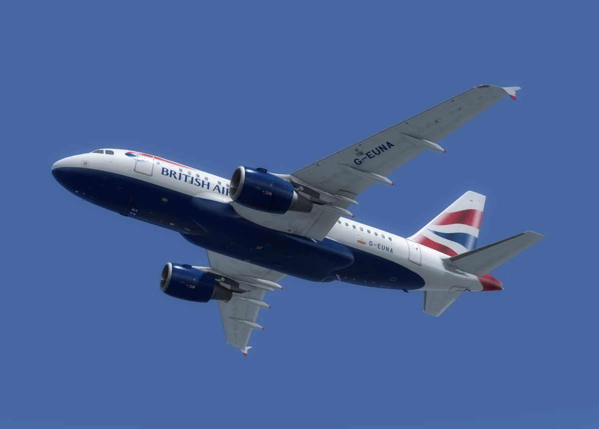 British Airlines Aerosoft A319 @RJTT takeoff-5270 