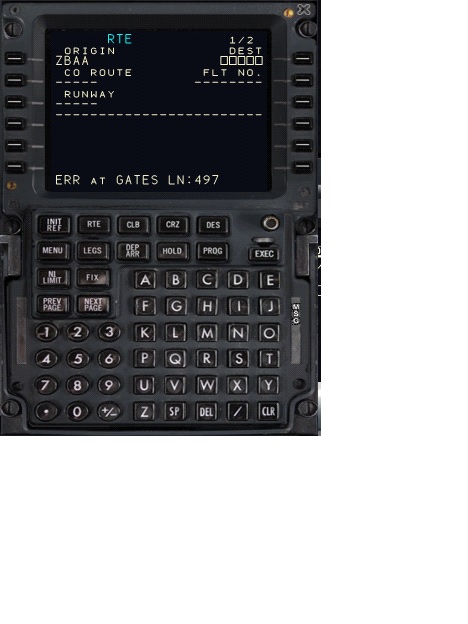 PMDG738 CDU错误信息意思是什么？-7047 