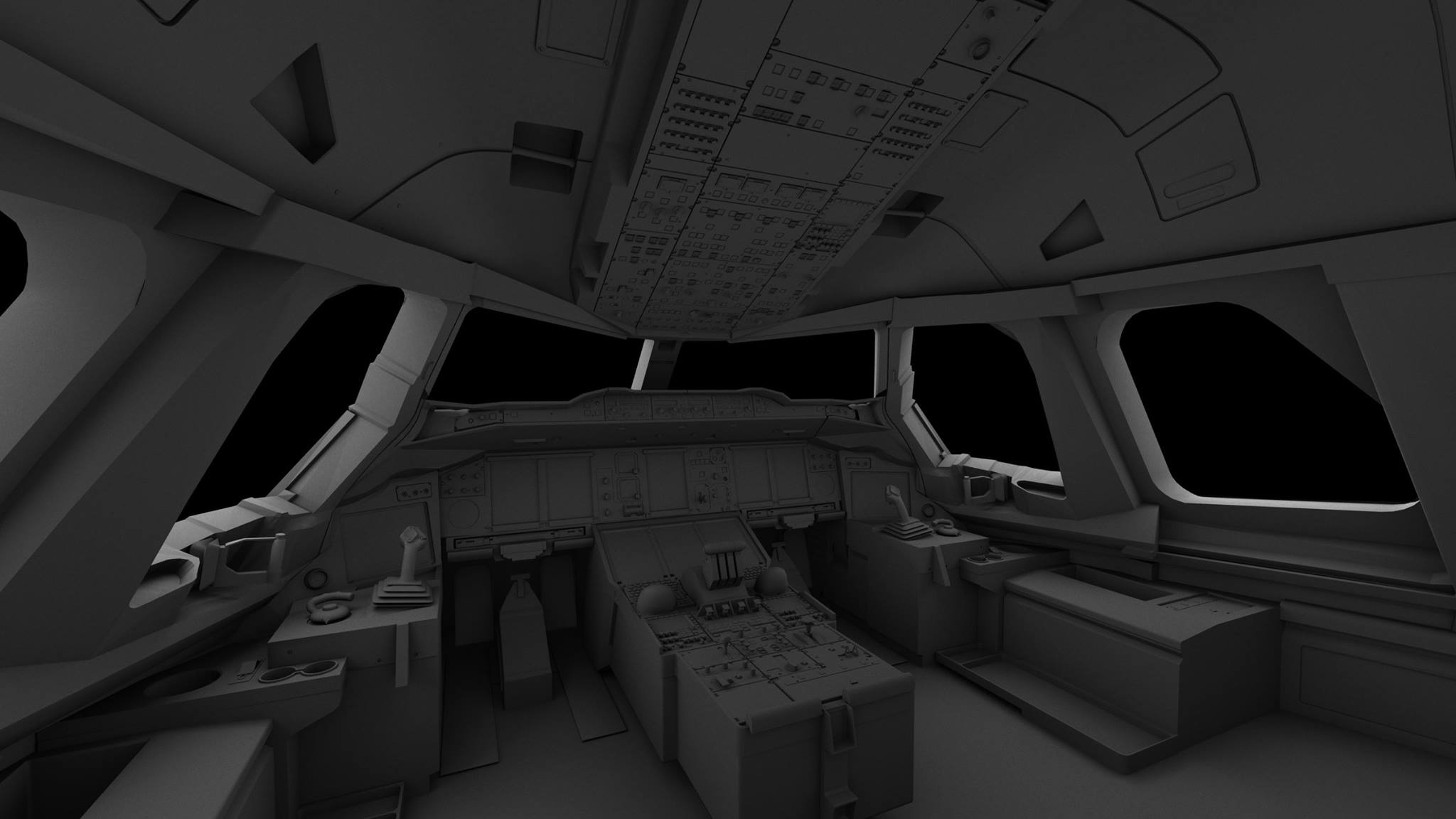 Matt Davies study level A380 for P3D v4 + X-Plane – New cockpit previews-2426 