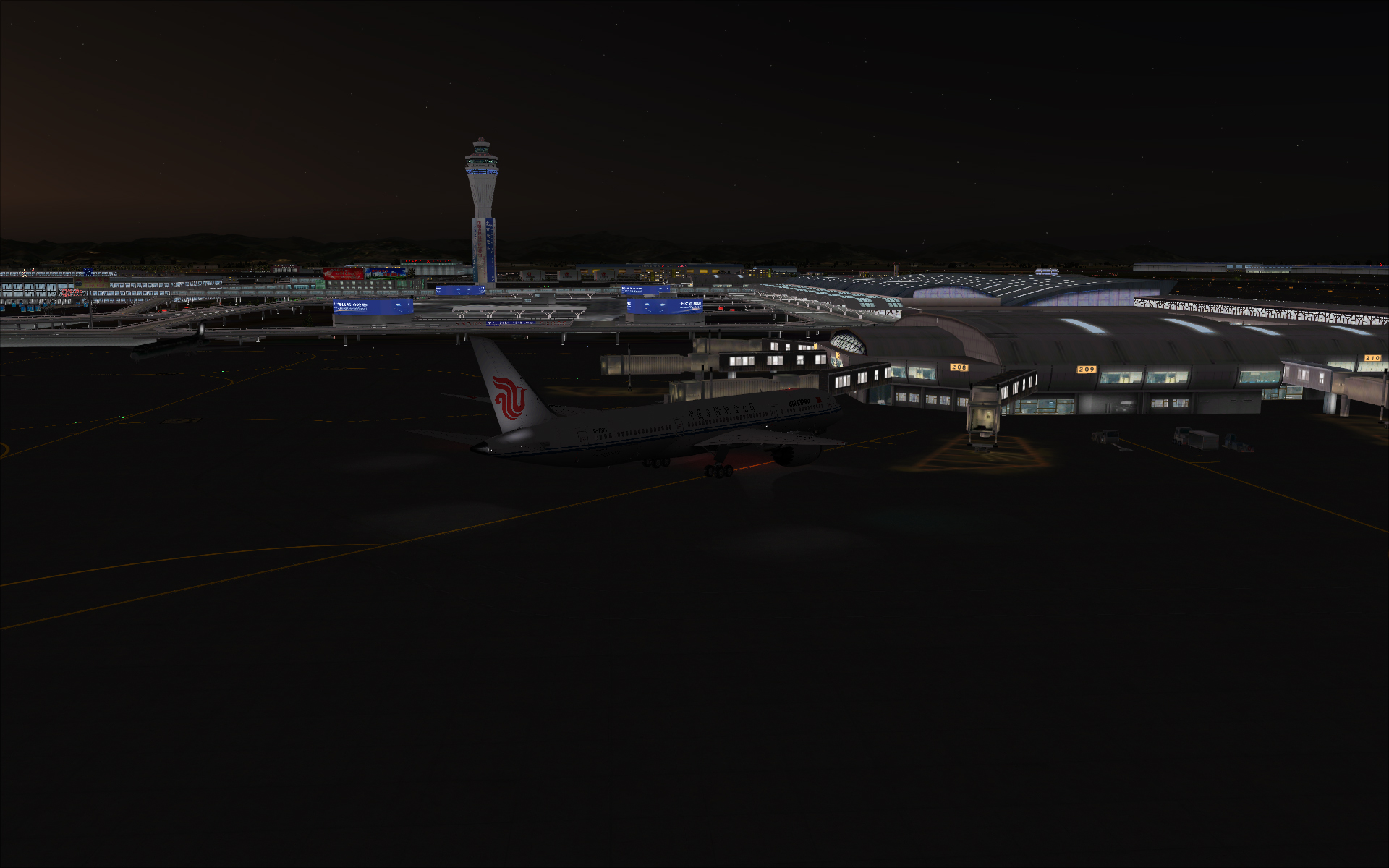 国航787夜间ZBAA试飞-4428 