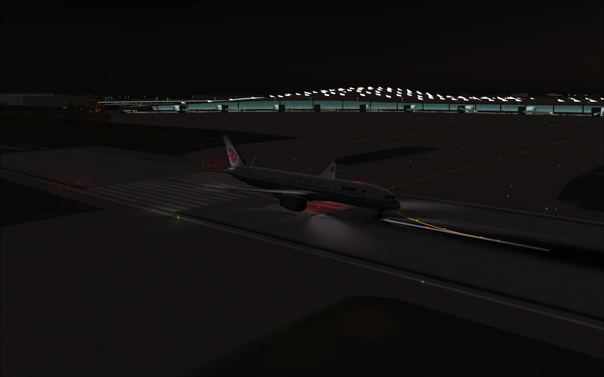 国航787夜间ZBAA试飞-1292 