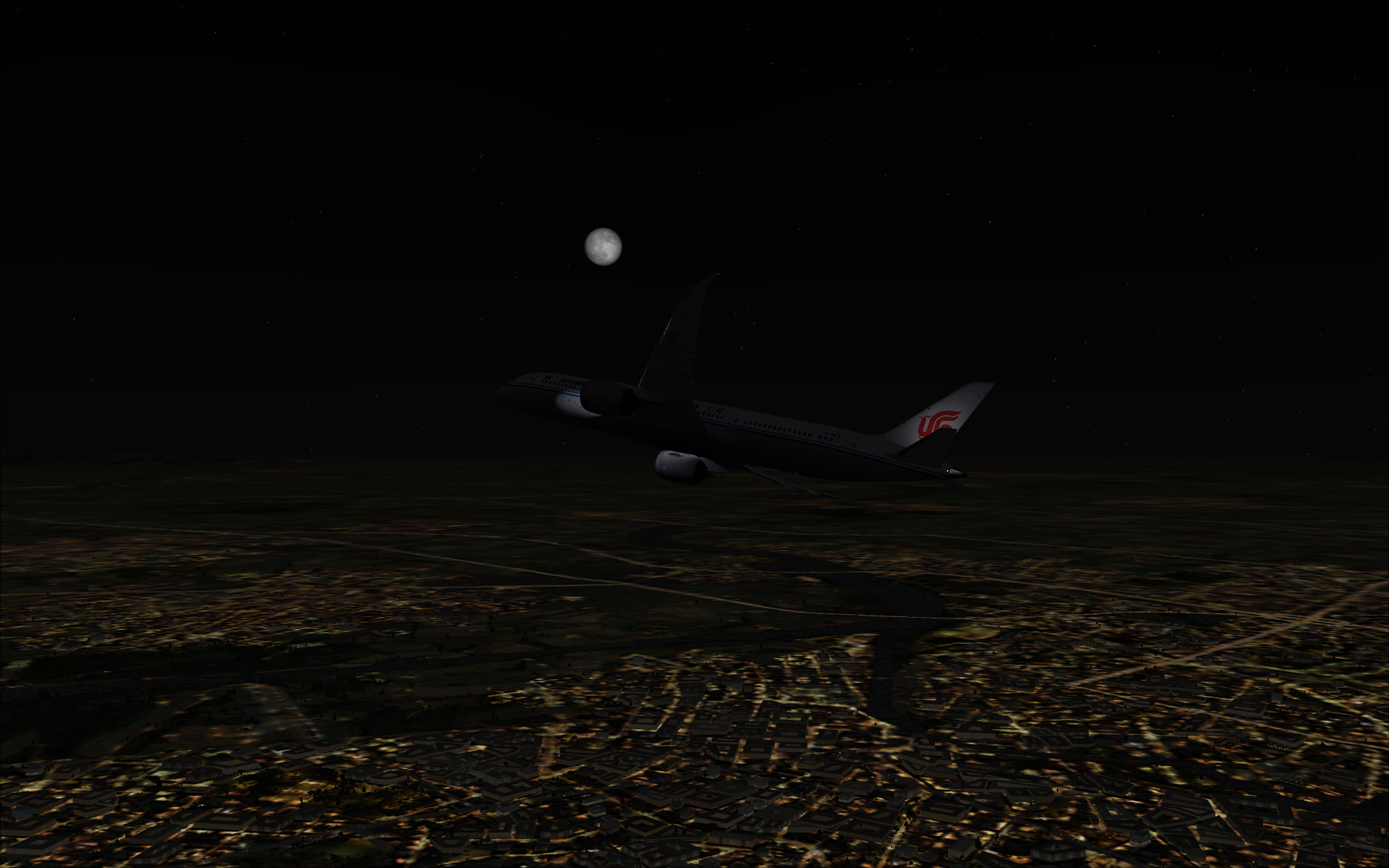 国航787夜间ZBAA试飞-5696 