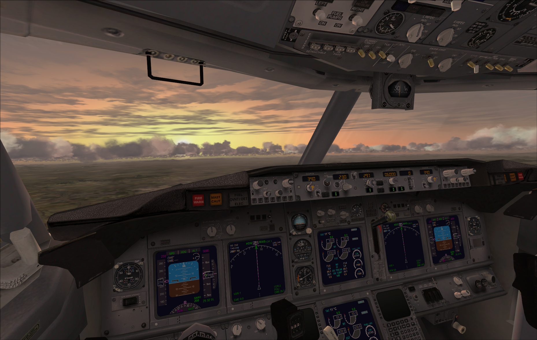 深圳航空737-800夕阳降落白云机场-6261 