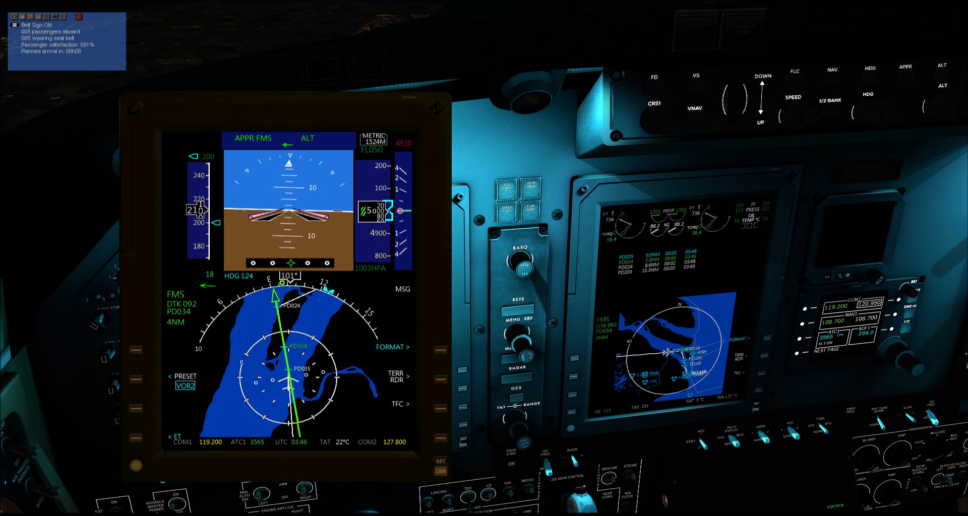 关于使用Carenado家的Proline21导航系统完成自动进近的操作分享-641 