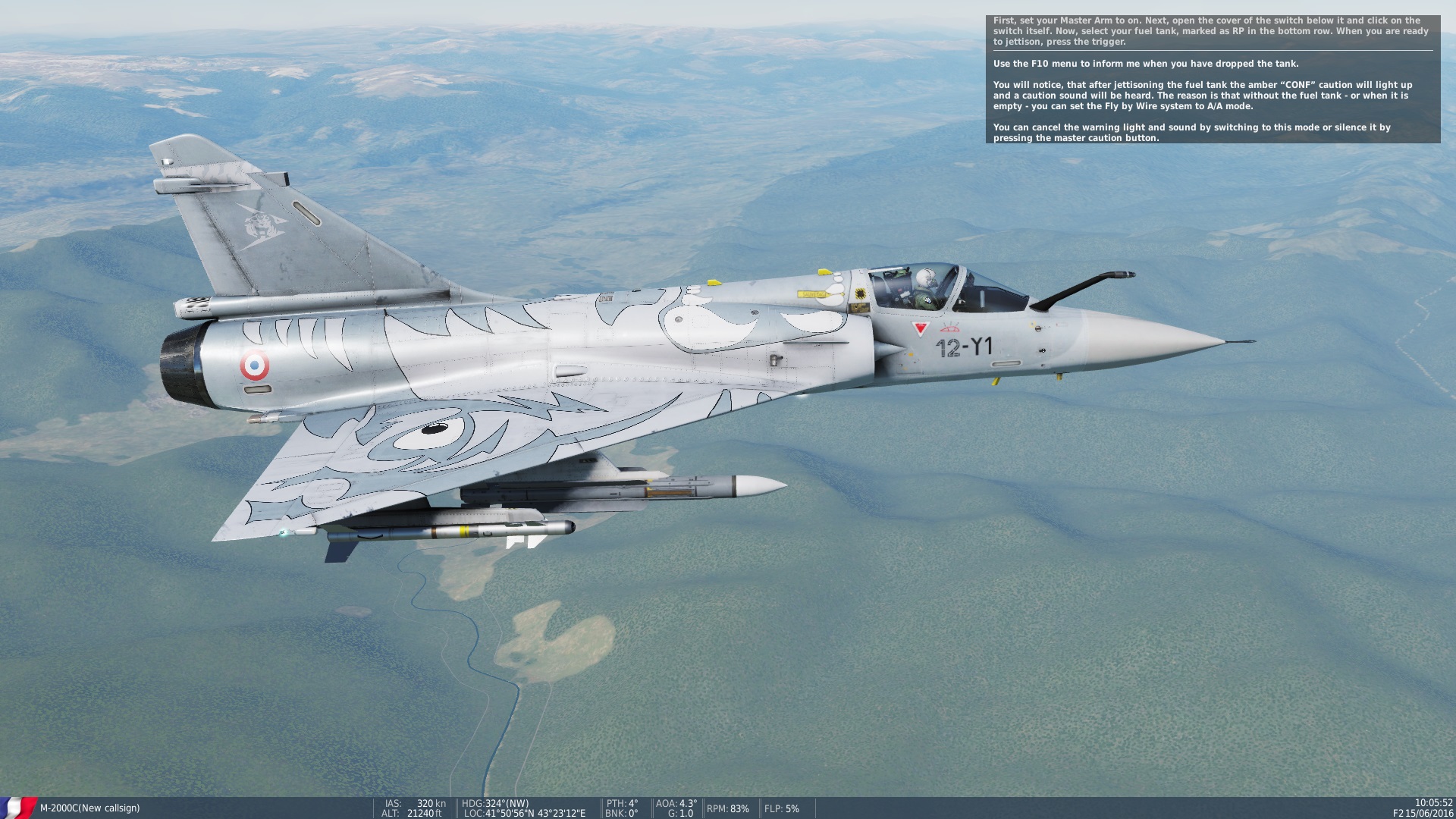 复习很久没开过的幻影2000C截击机-7543 