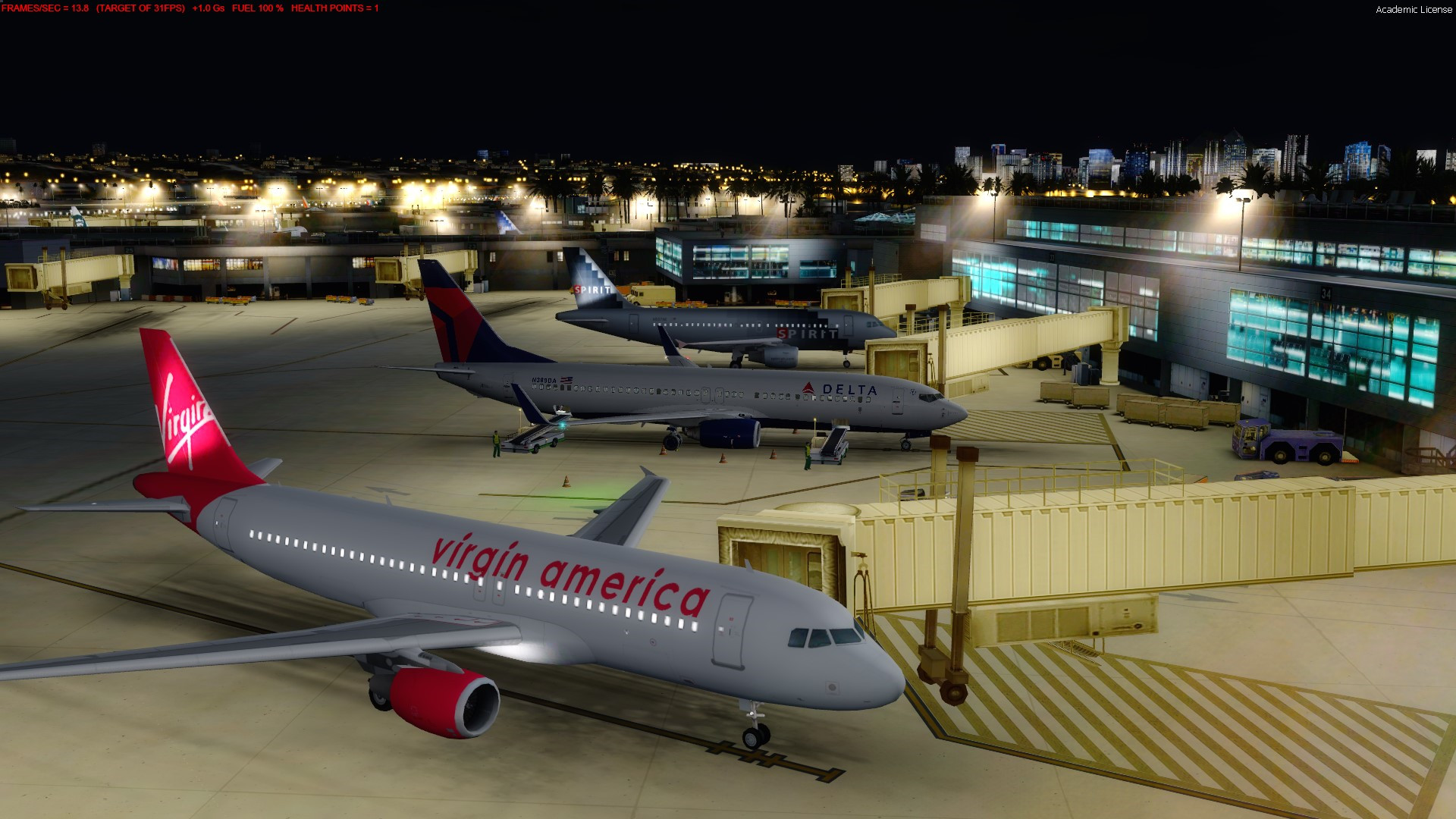 Orbx KSAN V2.0 新夜晚动态光影效果-5043 