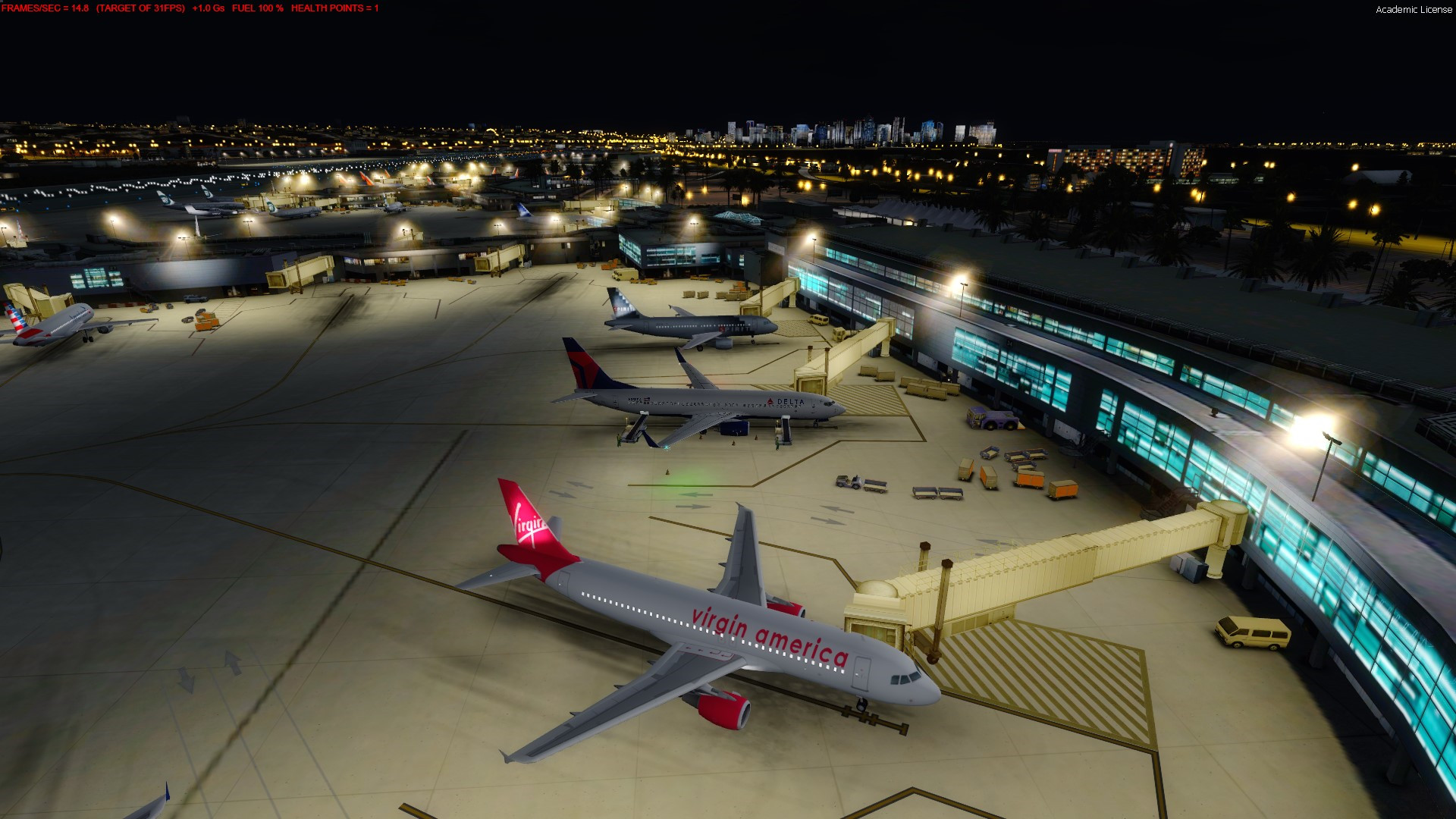 Orbx KSAN V2.0 新夜晚动态光影效果-3768 